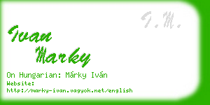 ivan marky business card