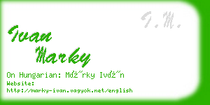 ivan marky business card